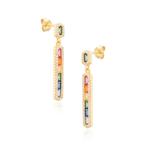 PENDIENTES RAINBOW GOLD