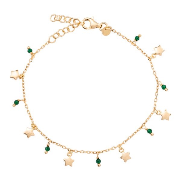 PULSERA EMERALD STAR GOLD