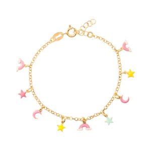 PULSERA RAINBOW STARS GOLD