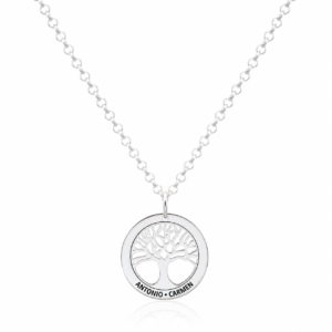 COLLAR ÁRBOL DE LA VIDA GRABADO PERSONALIZADO PLATA DE LEY 925