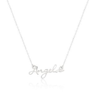 COLLAR PERSONALIZABLE CON NOMBRE FIRMA EN PLATA DE LEY 925