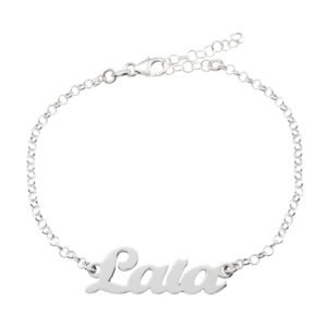 PULSERA PERSONALIZABLE CON NOMBRE CLÁSICO EN PLATA DE LEY 925