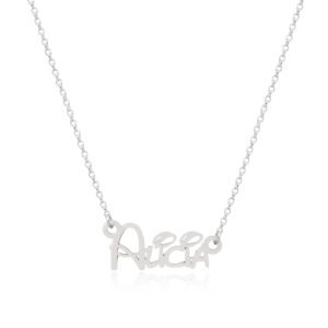 COLLAR PERSONALIZABLE CON NOMBRE WALT EN PLATA DE LEY 925