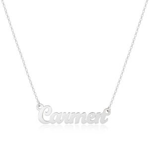 COLLAR PERSONALIZABLE CON NOMBRE CLÁSICO EN PLATA DE LEY 925